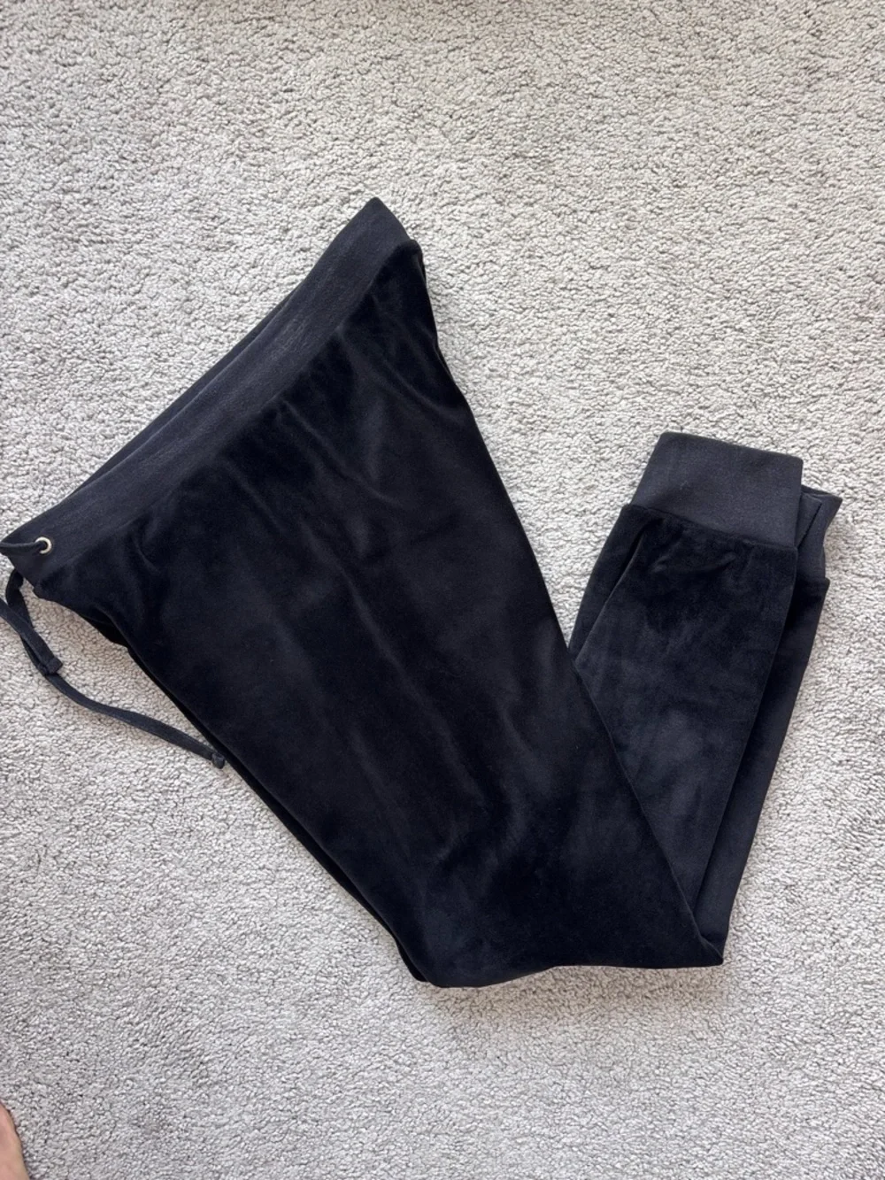 Y2K Juicy Couture Black Label Velour Sweatpants 2000s Joggers Streetwear